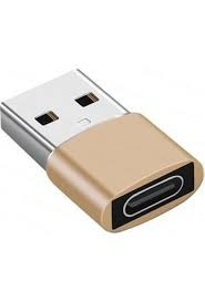 Accesorii PC / Tablete - Adaptor mini USB tip C la USB, viteza rapida de transfer - Gri, auriu