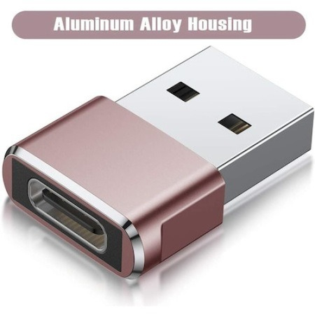 Adaptor mini USB tip C la USB, viteza rapida de transfer - Roz [1]