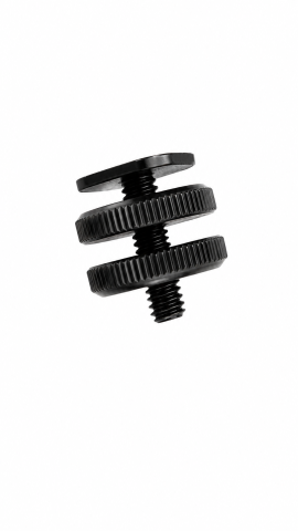 Diverse - Adaptor negru pentru patina blitz, cu filet 1/4 inch, surub dublu de fixare, suport pentru camera foto, lumina LED, flash si accesorii video