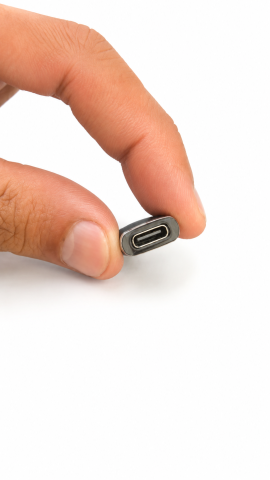 Adaptor negru USB-A tata la USB-C mama, convertor compact pentru incarcare, transfer date, telefon, tableta, laptop, PC si accesorii Type-C [2]