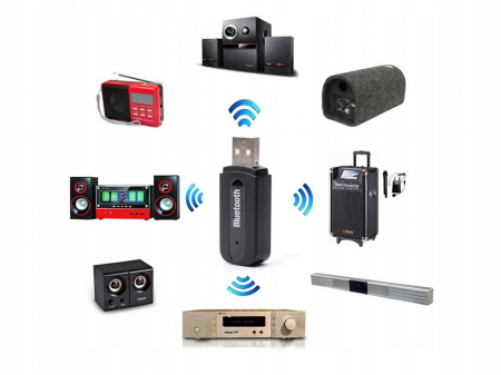 Adaptor universal USB/Aux/Bluetooth, 5V  Negru [1]