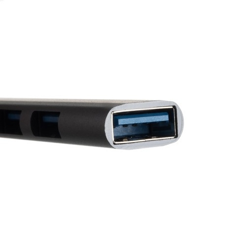 Adaptor USB cu 4 iesiri, transfer rapid de date, USB 3.0 si 2.0, carcasa aluminiu, Plug & Play, pentru laptop si PC [10]