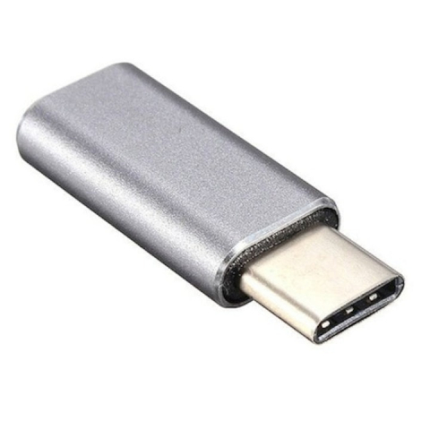Gadgeturi - Adaptor USB tip C la micro USB pentru diverse dispozitive - Gri