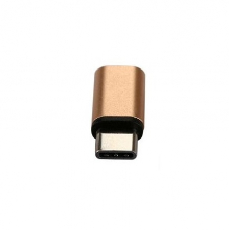 Accesorii PC / Tablete - Adaptor USB tip C la micro USB pentru diverse dispozitive - Gri, auriu