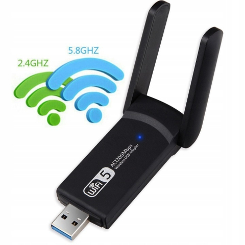 Adaptor wireless cu USB, 1200 Mbps, dual-band 2.4/5 GHz, interfata USB 2.0/3.0, securitate avansata si design compact, 8x4x1.5 cm, negru [2]
