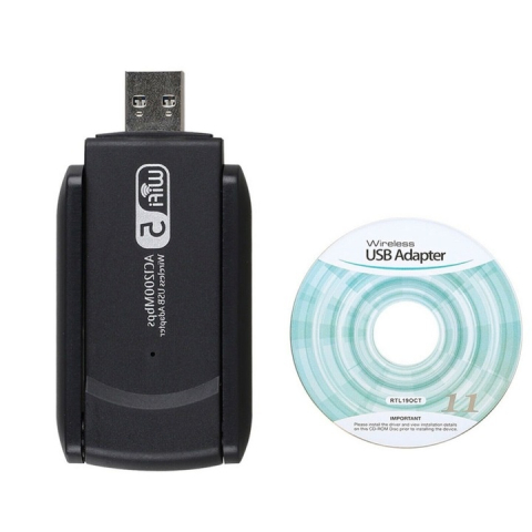 Adaptor wireless USB dual band 2.4 si 5 GHz, 1200 Mbps, USB 3.0, antene externe, culoare neagra [2]