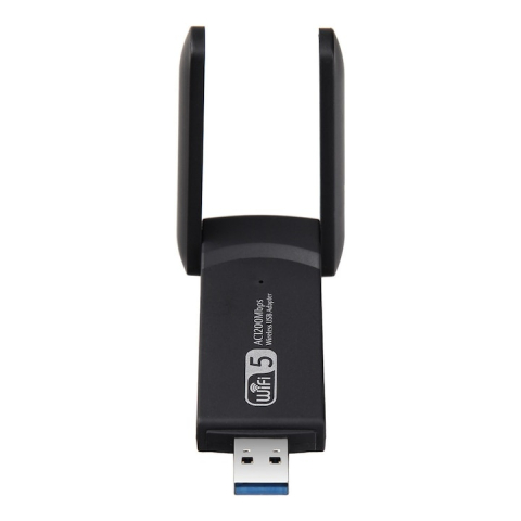 Adaptor wireless USB dual band 2.4 si 5 GHz, 1200 Mbps, USB 3.0, antene externe, culoare neagra [5]