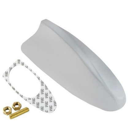 Alte articole auto - Antena auto coada de rechin universala cu accesorii de montare incluse - Alb
