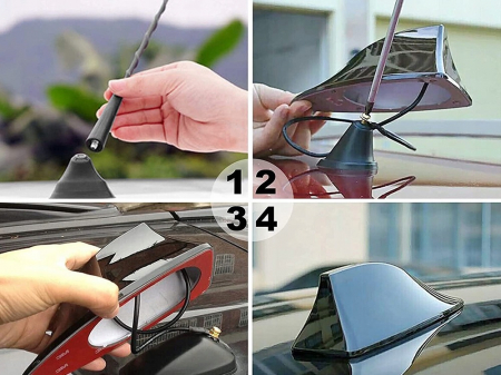Antena radio auto universala tip coada de rechin pentru diverse modele si marci auto, BMW, VAG - Negru [4]