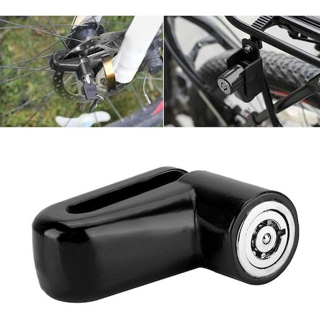 Antifurt, Blocator roti motociclete, mopede sau trotinete electrice, cu cheie - Negru [4]