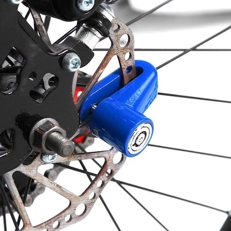 Antifurt, Blocator roti motociclete, mopede sau trotinete electrice, cu cheie - Negru [6]