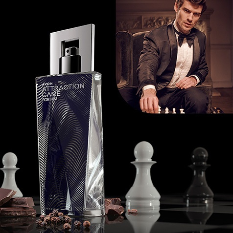 Apa de parfum Avon Attraction Game pentru barbati 75 ml – parfum oriental-lemnos cu note de ciocolata neagra, piper negru si ambra, dedicat barbatului carismatic si pasional [4]