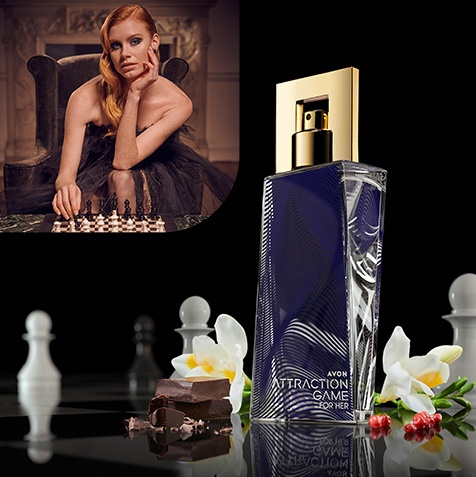Apa de parfum Avon Attraction Game pentru barbati 75 ml – parfum oriental-lemnos cu note de ciocolata neagra, piper negru si ambra, dedicat barbatului carismatic si pasional [2]