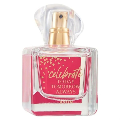 Parfumuri femei - Apă de parfum Avon Celebrate Today Tomorrow Always 50 ml – floral-fructată pentru femei, cu note de neroli, trandafir și mosc, un parfum delicat și luminos, dedicat bucuriei de a trăi și iubirii auten