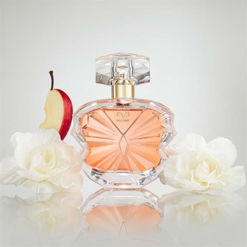 Apă de parfum Avon Eve Become 50 ml – floral, fructată pentru femei, cu note de măr roșu, piersică, acord Butterfly Blossom, lemn de cedru și mosc, ideală pentru purtare zilnică şi seară [1]