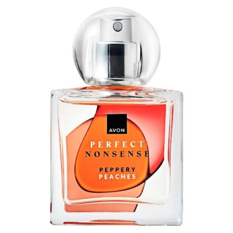 Apa de parfum Avon Perfect Nonsense Peppery Peaches 50 ml – floral-fructata pentru femei, cu note de piersica catifelata, piper roz, trandafir si boabe tonka [1]