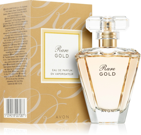 Parfumuri femei - Apă de parfum Avon Rare Gold pentru femei 50 ml – parfum floral-oriental cu note de portocală, iasomie și ambră, pentru femeia elegantă și rafinată