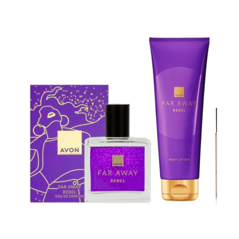 Set Îngrijire & Parfum - Apa de parfum Far Away Rebel 30 ml + Lotiune de corp Far Away Rebel 125 ml – set feminin intens, cu note fructat-orientale