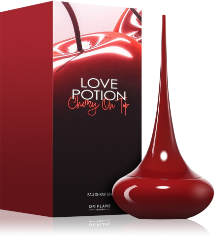 Parfumuri femei - Apă de parfum Oriflame Love Potion Cherry on Top 50 ml – răsfăţ decadent de cireşe dulci, trufe de ciocolată şi eleganţă feminină