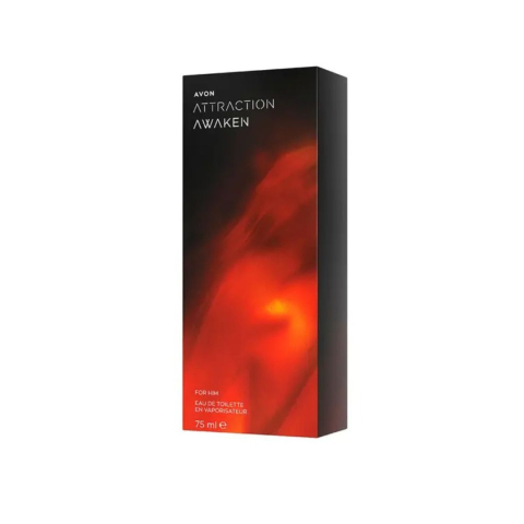 Apa de toaleta Avon Attraction Awaken pentru barbati 75 ml – parfum aromatic-lemnos cu note de ghimbir, lavanda si cedru, pentru barbatul modern, energic si sigur pe sine [1]