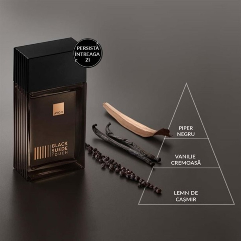 Apă de toaletă Avon Black Suede Touch pentru bărbați 100 ml – parfum oriental-condimentat cu note de ghimbir, piper și vanilie, pentru bărbatul elegant și încrezător [2]