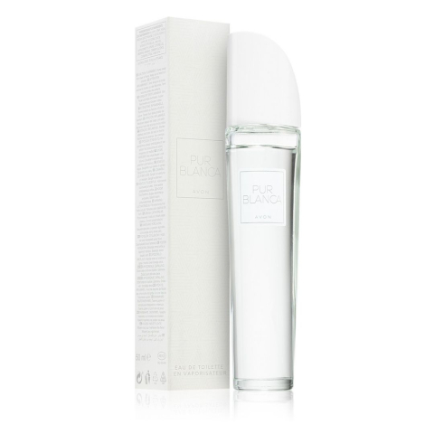 PARFUMURI & SETURI - Apă de toaletă Avon Pur Blanca 50 ml – floral-lemnoasă pentru femei, cu note delicate de frezie, piper alb, bujor, trandafir și lemn de santal, ideală pentru o senzație de prospețime și eleganță zilni