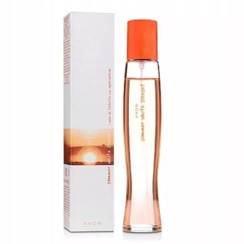Parfumuri femei - Apa de toaleta Avon Summer White Sunset 50 ml – floral, fructata, pentru femei, cu note dulci de mandarina, iasomie si mosc, perfecta pentru zilele calde de vara si serile relaxante