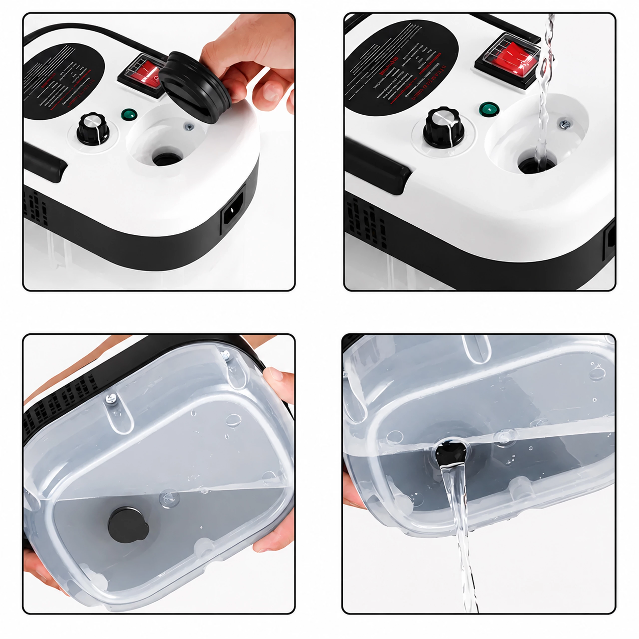 Aparat de curatat cu abur alb 19 x 15 x 13 cm, 1200W, 3 bar, rezervor 1200 ml [4]