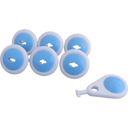 Crestere copil - Aparatori de priza pentru protectie bebelusi 6 bucati + cheie