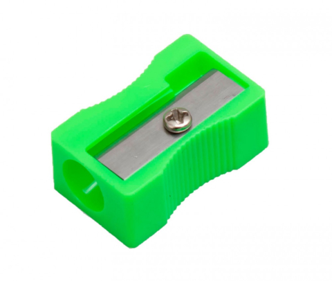 PAPETARIE & BIROTICA - Ascutitoare compacta pentru creioane, verde, 3 x 2 x 1.2 cm, cu lama din otel inoxidabil, pentru creioane standard, rechizite scoala si birou