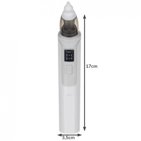 Aspirator nazal electric pentru bebelusi,cu capact de silicon si cablu incarcare inclus - Alb [1]