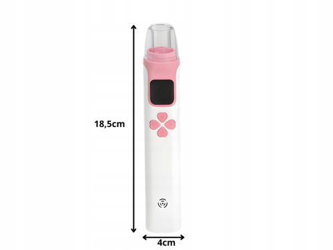 Aspirator nazal electric pentru copii, alb cu roz 18,5 x 4 cm, ecran digital, aspiratie reglabila, 4 capete, functie muzicala, reincarcabil USB [4]
