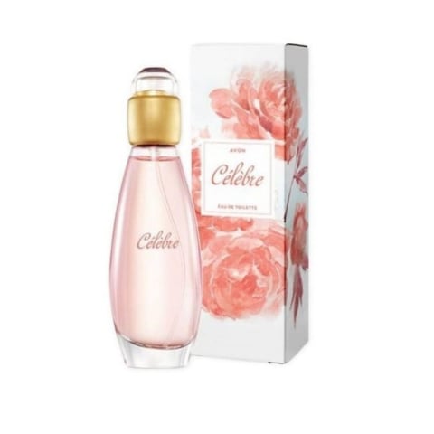 PARFUMURI & SETURI - Avon Célèbre Eau de Toilette 50 ml, Apa de toaleta floral, fructata pentru femei, parfum proaspat si delicat cu note de ciclamen, frezie, iasomie si lemn de santa