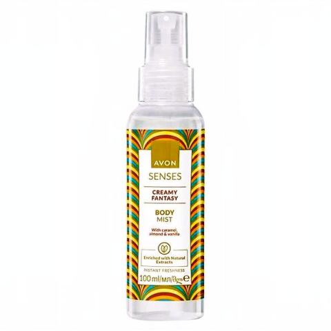 Avon și Eyfel - Body Mist cu Aromă Creamy Fantasy – Spray Parfumat pentru Corp, 100 ml de Răsfăț Catifelat și Note Dulci Seducătoare