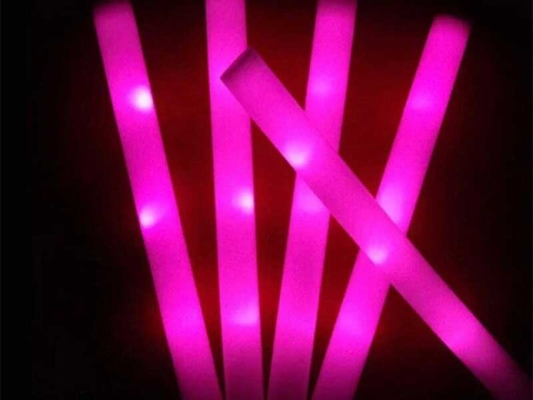 Bagheta fluorescenta cu LED pentru petreceri private si spectacole, roz, 47 cm, accesoriu luminos pentru festivaluri si evenimente [6]