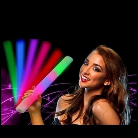 Bagheta luminoasa LED pentru petreceri si festivaluri, baston din spuma 47 cm, baterii incluse, violet [6]