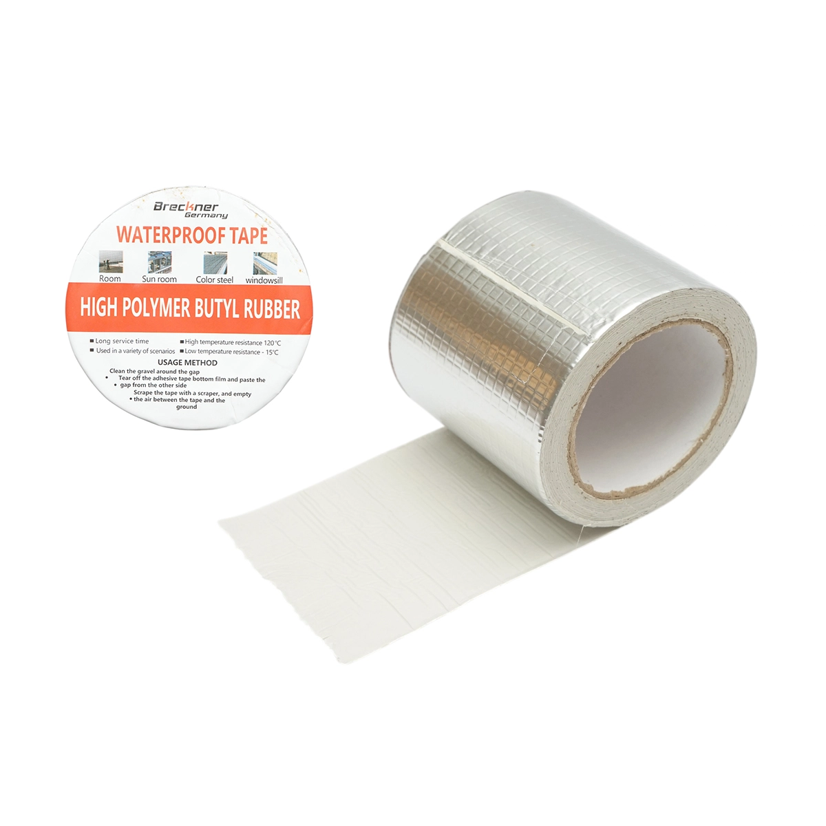 Banda argintie 100 mm x 5 m cu folie de aluminiu, autoadeziva pentru etansare [1]