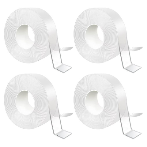 Banda dublu adeziva transparenta, 5 metri, siliconica, flexibila, rezistenta la apa, reutilizabila, nu lasa urme, aplicabila pe diverse suprafete [5]