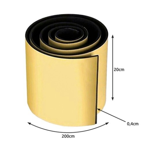 Banda protectoare pentru garaj si portiere, spuma EVA autoadeziva, amortizare impact, 200 x 20 x 0.4 cm, negru [3]
