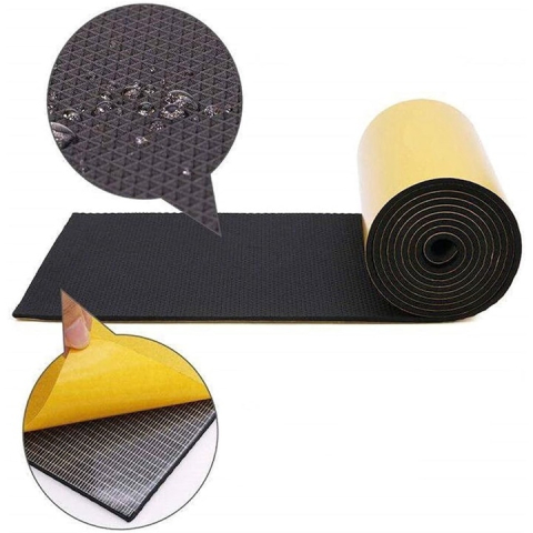 CASA & GRADINA - Banda protectoare pentru garaj si portiere, spuma EVA autoadeziva, amortizare impact, 200 x 20 x 0.4 cm, negru