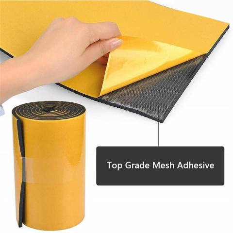 Banda protectoare pentru garaj si portiere, spuma EVA autoadeziva, amortizare impact, 200 x 20 x 0.4 cm, negru [7]
