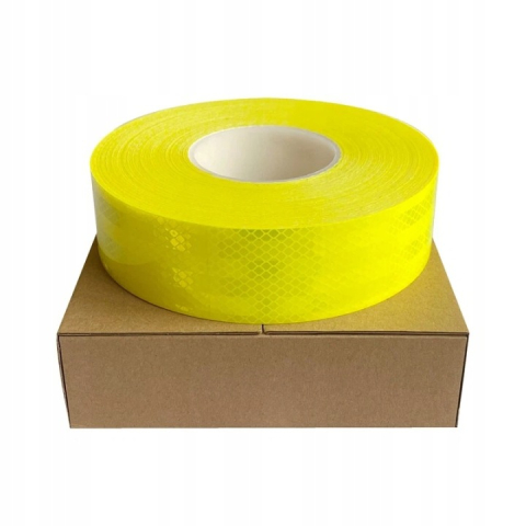 Banda Reflectorizanta Autoadeziva Verde Fluorescent, 10 m x 5 cm, Reflectie Puternica, Rezistenta la Intemperii, pentru Marcaj, Semnalizare si Siguranta [1]