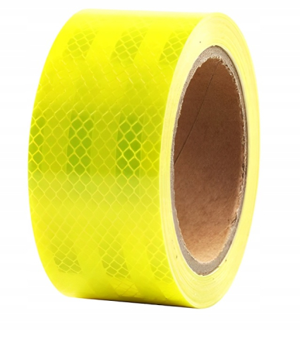 SPORT ȘI ACTIVITĂȚI - Banda Reflectorizanta Autoadeziva Verde Fluorescent, 10 m x 5 cm, Reflectie Puternica, Rezistenta la Intemperii, pentru Marcaj, Semnalizare si Siguranta