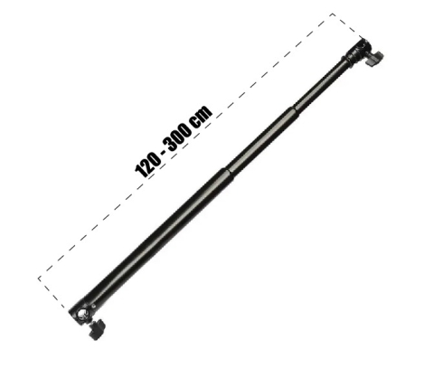 Bara telescopica pentru suport fundal, 3 m, reglabila, aluminiu, negru [4]