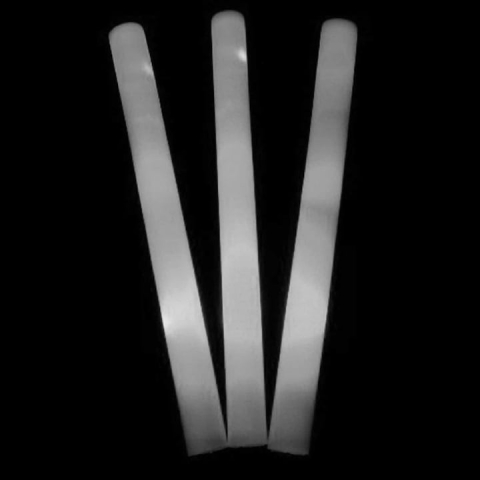Baston luminos din spuma pentru animatie si divertisment, lumina LED intensa, alb [6]