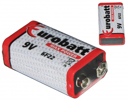 Baterie universala 9V Eurobatt Max Power, 9V, 6F22, 0% mercur [1]