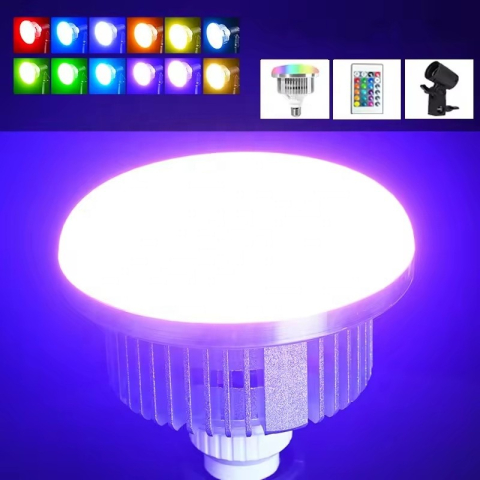 Bec foto LED, RGB, E27, 50 W, telecomanda inclusa [5]