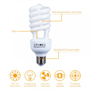 Bec lumina difuza E27 220v 5500k 45W, pentru studio foto [4]