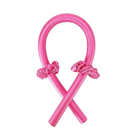Sampon de par - Bigudiu tip panglica, accesorii incluse, usor de utilizat, 90 cm, roz