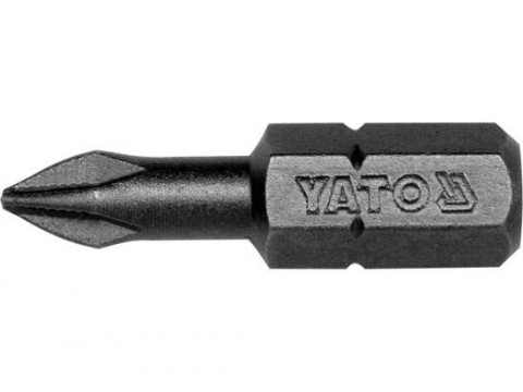 Surubelnite si biti - Bit profesional Yato 1/4", 25mm, cap PH1, HRC 58-62, realizat din otel forjat, cu acoperire anticoroziva